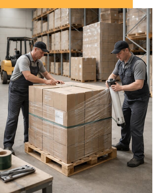 Упаковка и паллетирование грузов от 3572 руб: защита и крепление